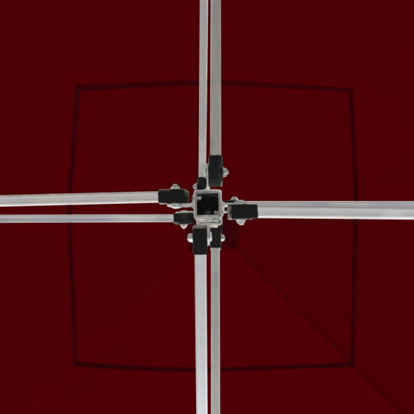 Cort Pliabil cu Pereți Bordo - 2x2m | Aluminiu