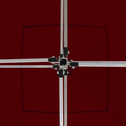 Cort Pliabil cu Pereți Bordo - 2x2m | Aluminiu