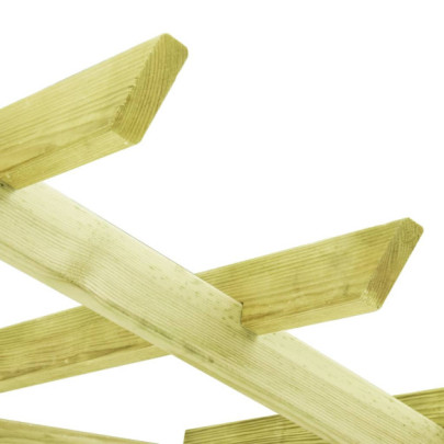 Pergolă de colț cu banchetă - 130x130x197 cm - lemn de pin tratat