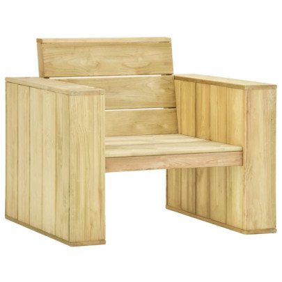 Scaun de grădină - 89 x 76 x 76 cm - lemn de pin tratat