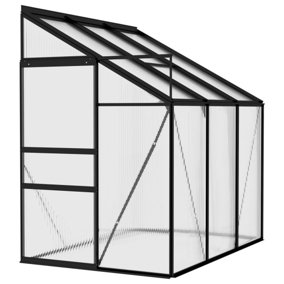 Seră aluminiu antracit 3.8m³ - Cultivă plante tot anul