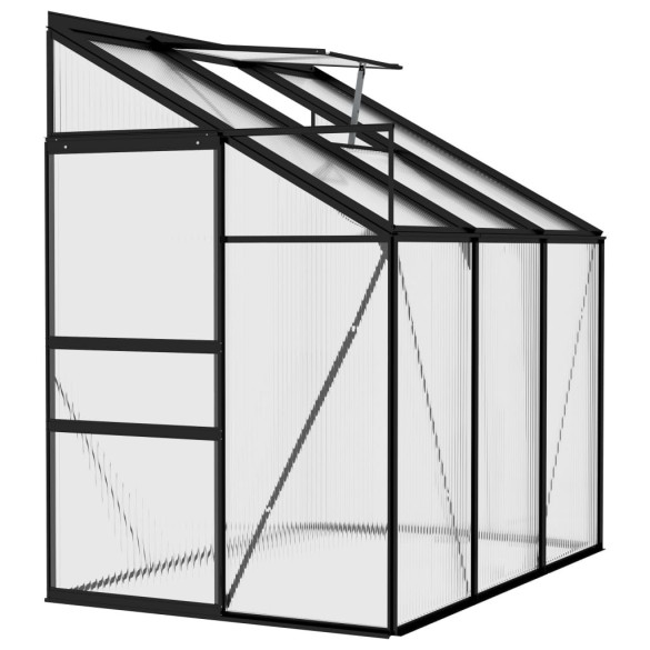 Seră aluminiu antracit 3.8m³ - Cultivă plante tot anul