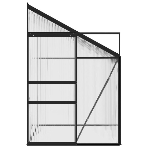 Seră aluminiu antracit 3.8m³ - Cultivă plante tot anul