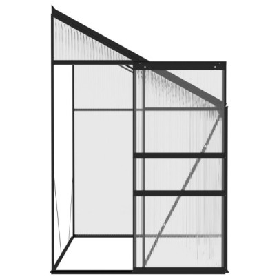 Seră aluminiu antracit 3.8m³ - Cultivă plante tot anul