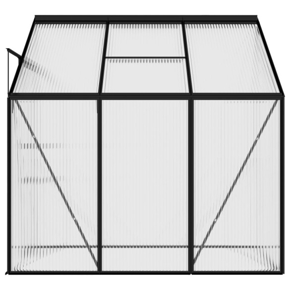 Seră aluminiu antracit 3.8m³ - Cultivă plante tot anul
