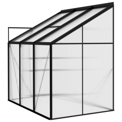 Seră aluminiu antracit 3.8m³ - Cultivă plante tot anul