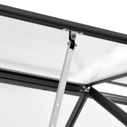 Seră aluminiu antracit 3.8m³ - Cultivă plante tot anul