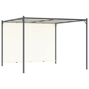 Pergolă Acoperiș Rabatabil 3x3m - Oțel Alb - Livrare Gratuită