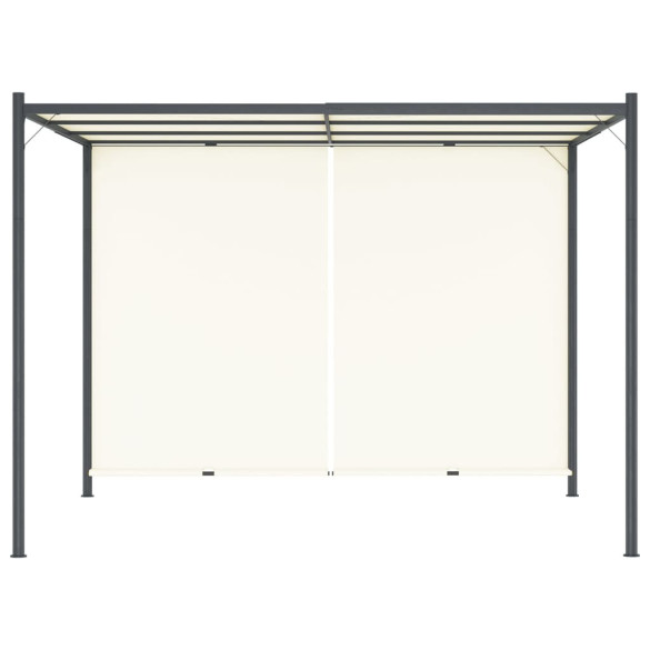 Pergolă Acoperiș Rabatabil 3x3m - Oțel Alb - Livrare Gratuită