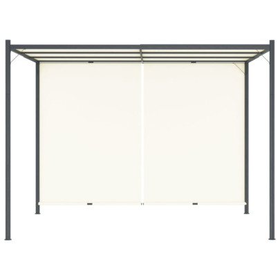 Pergolă Acoperiș Rabatabil 3x3m - Oțel Alb - Livrare Gratuită