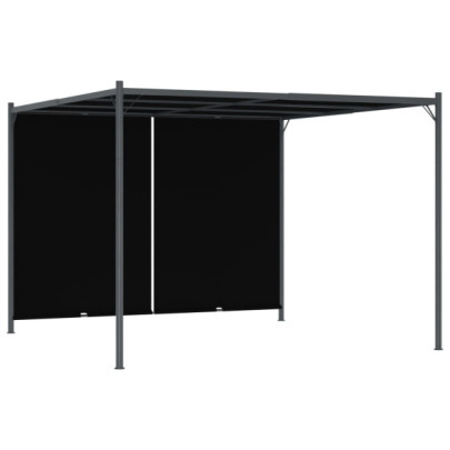 Pergolă de grădină cu acoperiș retractabil - antracit - 3 x 3 m