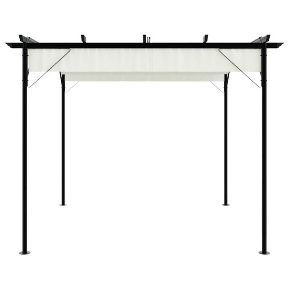 Pergolă Retractabilă Albă 3x3m - Oțel Rezistent - Livrare Gratuită