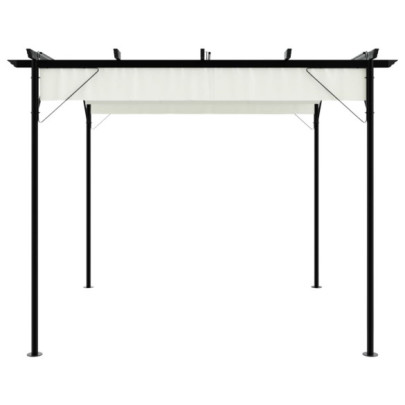 Pergolă Retractabilă Albă 3x3m - Oțel Rezistent - Livrare Gratuită