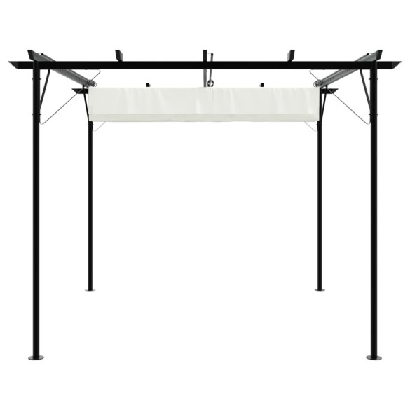Pergolă Retractabilă Albă 3x3m - Oțel Rezistent - Livrare Gratuită