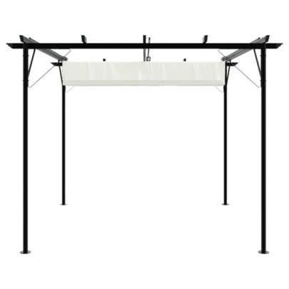 Pergolă Retractabilă Albă 3x3m - Oțel Rezistent - Livrare Gratuită