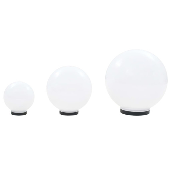 Set 3 Lămpi Bol LED Sferice pentru Grădină - IP44