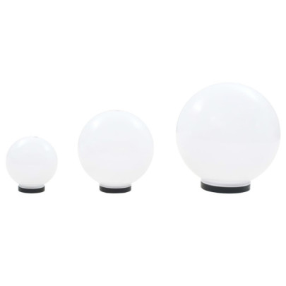 Set 3 Lămpi Bol LED Sferice pentru Grădină - IP44