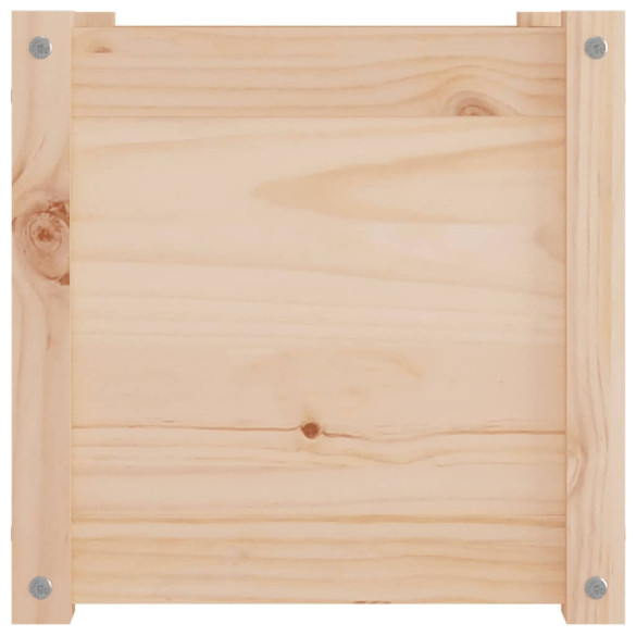 Jardiniere Grădină Lemn Pin Masiv - 2 bucăți - 40x40x40 cm