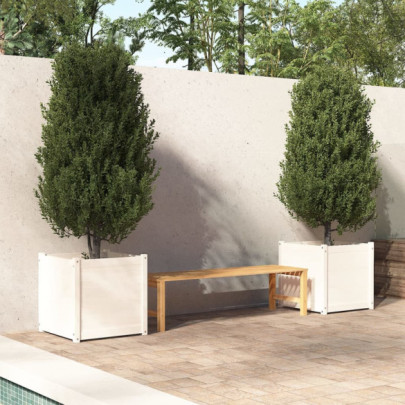 Jardiniere Grădină Lemn Masiv Pin 60x60x60 cm - 2 bucăți