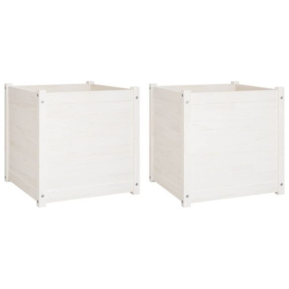 Jardiniere Grădină Lemn Masiv Pin 60x60x60 cm - 2 bucăți