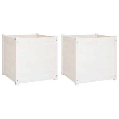 Jardiniere Grădină Lemn Masiv Pin 60x60x60 cm - 2 bucăți