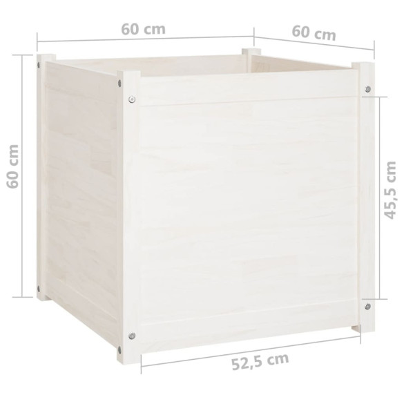 Jardiniere Grădină Lemn Masiv Pin 60x60x60 cm - 2 bucăți