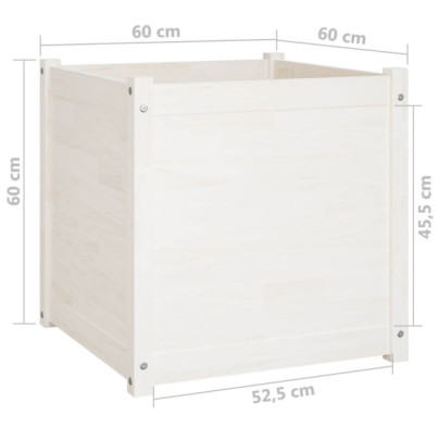 Jardiniere Grădină Lemn Masiv Pin 60x60x60 cm - 2 bucăți