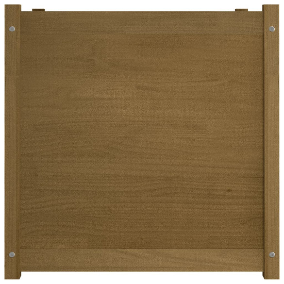 Jardinieră Grădină Lemn Masiv Pin - 70x70x70 cm Maro Miere