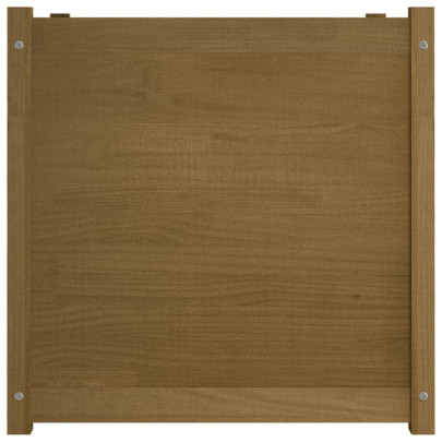 Jardinieră Grădină Lemn Masiv Pin - 70x70x70 cm Maro Miere