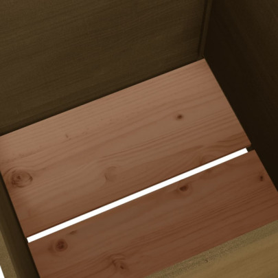 Jardinieră Grădină Lemn Masiv Pin - 70x70x70 cm Maro Miere