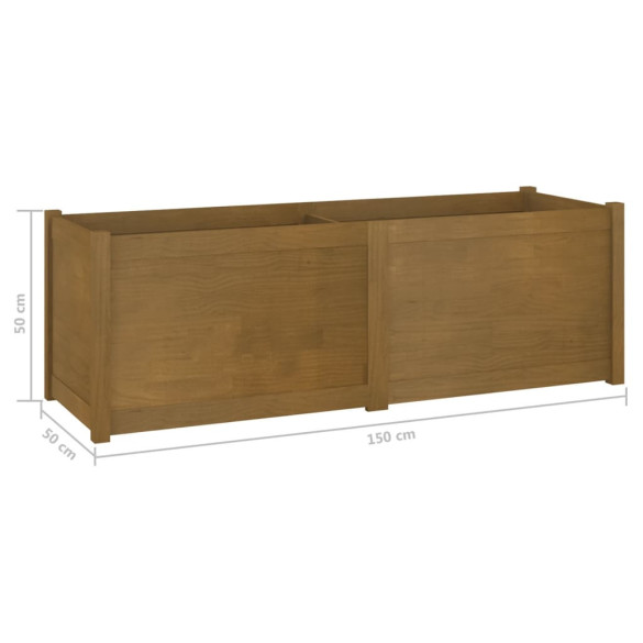 Jardinieră Grădină Lemn Masiv Pin 150x50x50 cm - Livrare Gratuită