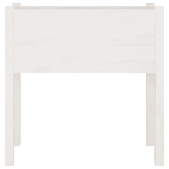 Jardiniere Grădină Lemn Masiv Pin - 2 bucăți Alb