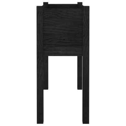 Jardiniere Grădină 2 buc. Lemn Masiv Pin Negru 70x31x70 cm