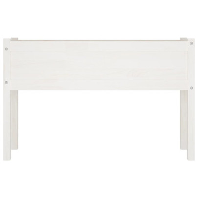 Jardinieră Grădină Albă Lemn Masiv - Cultivă Flori cu Stil