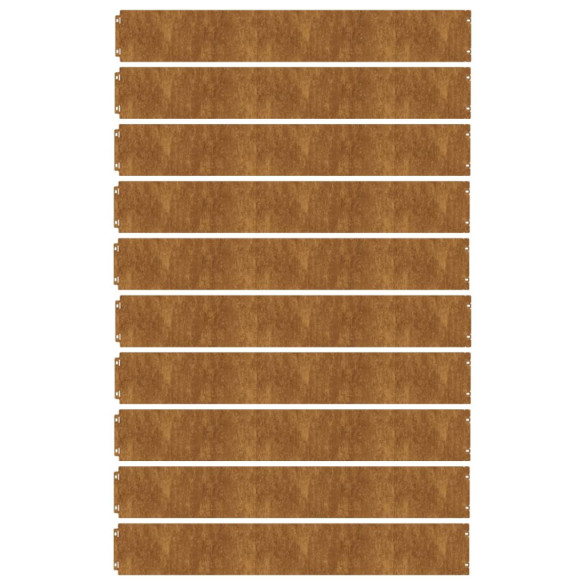 Borduri de gazon Corten flexibil - 10 bucăți | Livrare Gratuită
