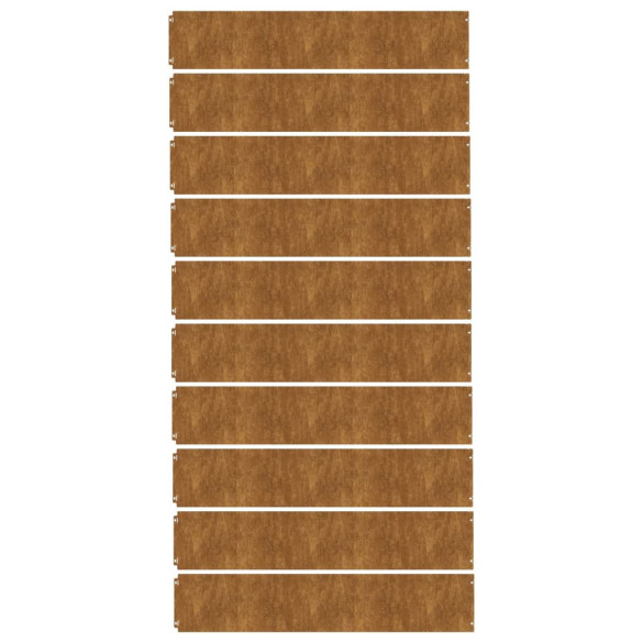 Borduri Gazon Oțel Corten 10 buc - Livrare Gratuită