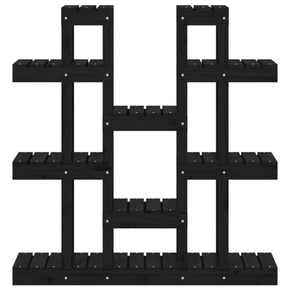 Suport Plante Lemn Masiv Pin - Negru | Comandă cu Livrare Gratuită