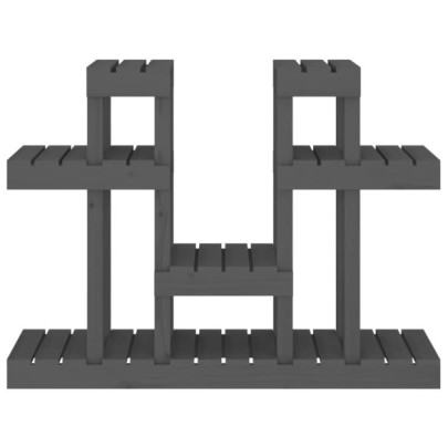 Suport Plante Lemn Masiv Pin - Gri | Comandă cu Livrare Gratuită