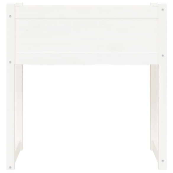 Jardinieră Albă Lemn Masiv de Pin - Decor Grădină