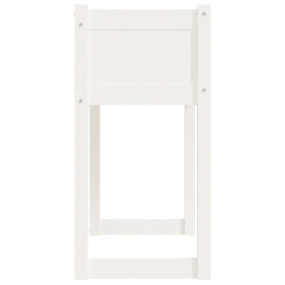 Jardinieră Albă Lemn Masiv de Pin - Decor Grădină