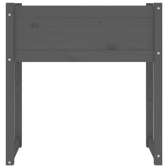 Jardinieră Gri Lemn Masiv de Pin - Decor Grădină