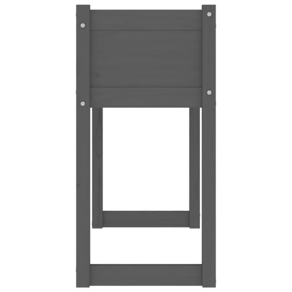 Jardinieră Gri Lemn Masiv de Pin - Decor Grădină