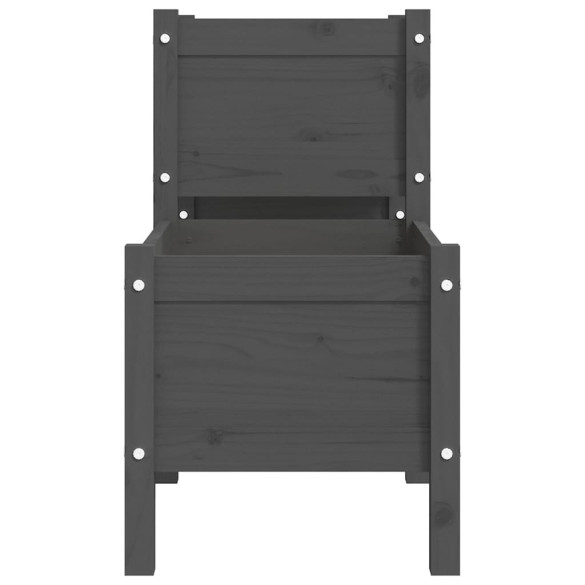 Jardinieră Lemn Masiv de Pin - 178,5x44x75 cm - Gri