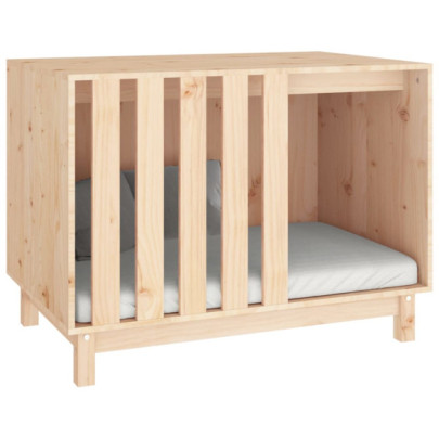 Casă Câini Lemn Masiv de Pin - 90x60x67 cm