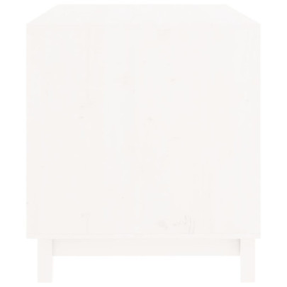 Casă Câini Lemn Masiv Pin - Alb - Livrare Gratuită