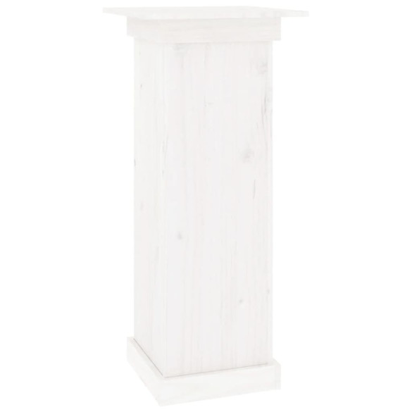 Suport Flori Alb din Lemn Masiv de Pin - 40x40x90 cm