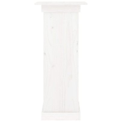 Suport Flori Alb din Lemn Masiv de Pin - 40x40x90 cm