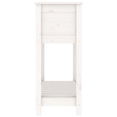 Jardinieră cu raft alb - lemn masiv de pin - Comandă acum