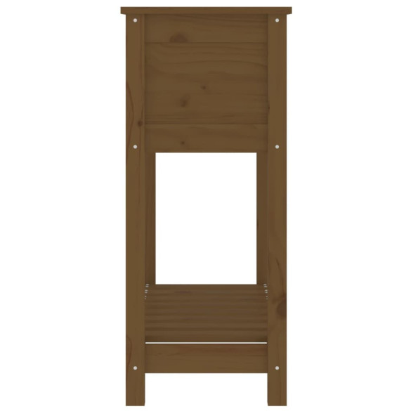 Jardinieră cu Raft din Lemn Masiv de Pin - Decorațiune Grădină