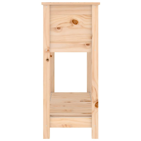 Jardinieră cu Raft din Lemn Masiv de Pin - 111,5x34,5x81 cm